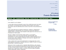 Tablet Screenshot of presidentebertinotti.camera.it